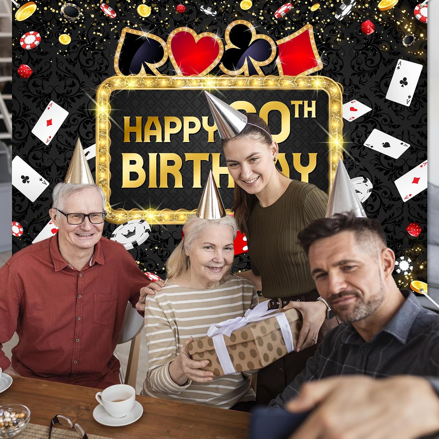 Avezano Casino Birthday Backdrop 7x5ft Las Vegas Theme