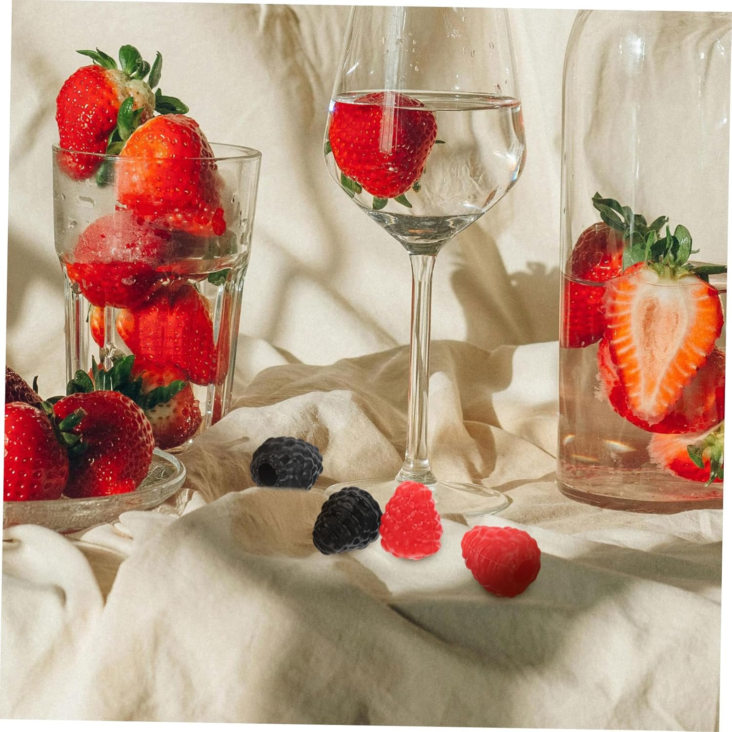 Amosfun 6Pcs Artificial Raspberry Posing Props