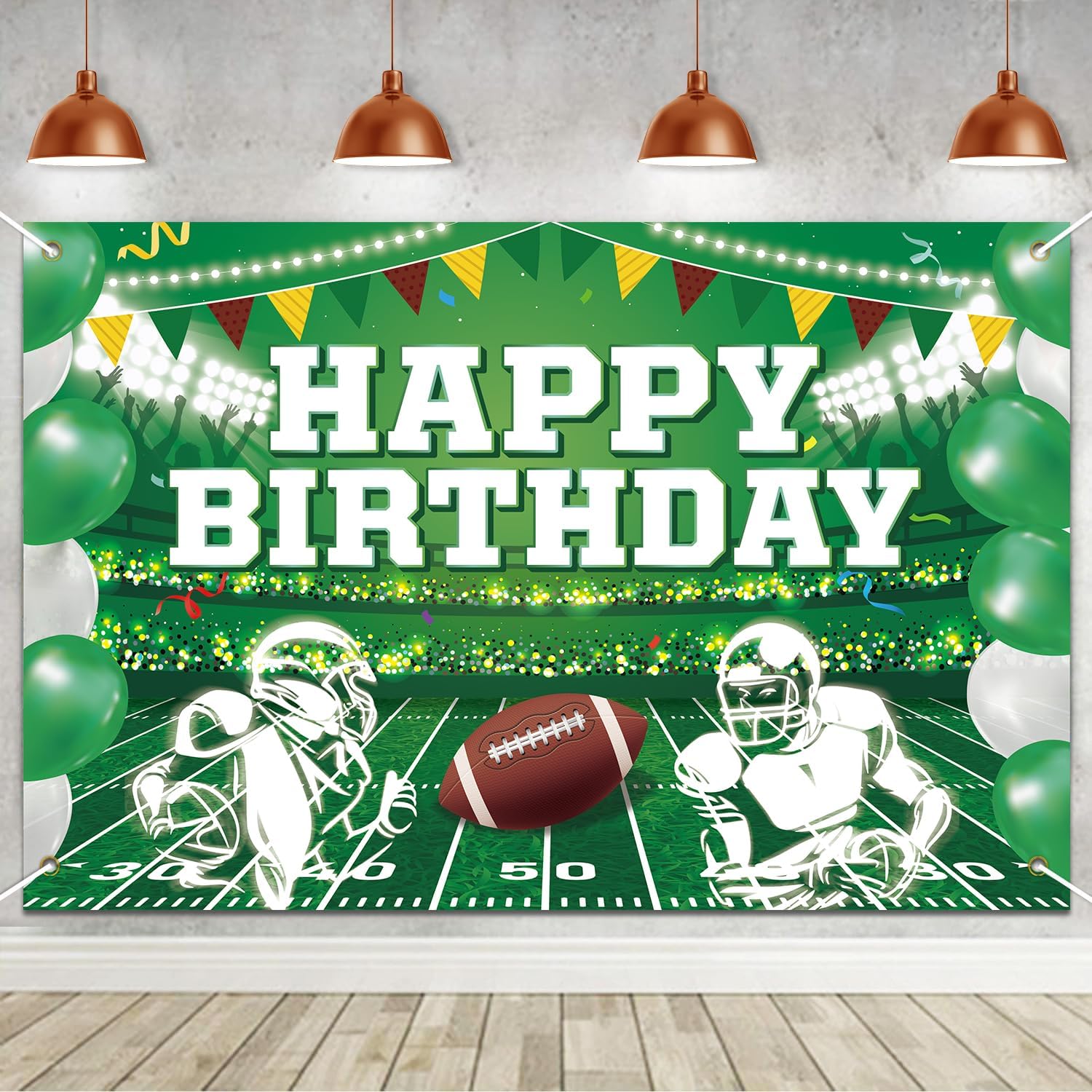 1 Pcs Football Backdrop for Parties and Photography