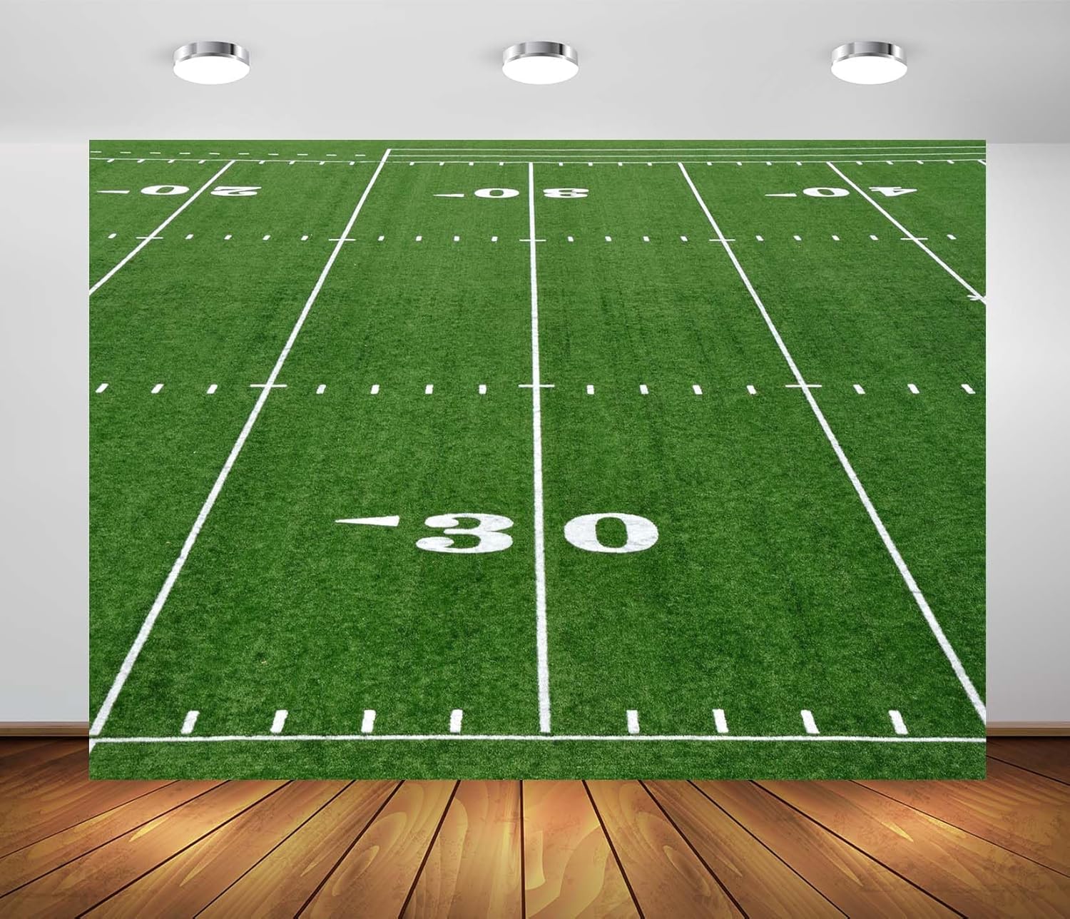 BELECO 7x5ft Fabric Football Field Backdrop