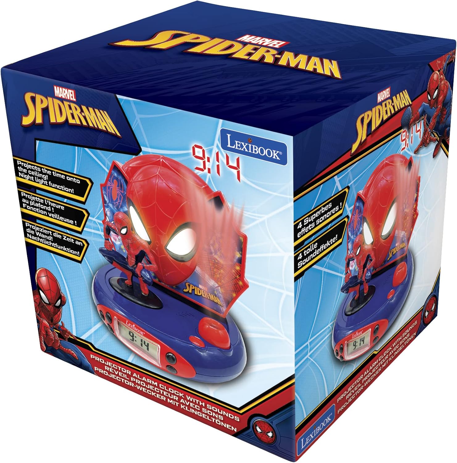 LEXiBOOK Marvel RP500SP Spider-Man Projector Alarm Clock