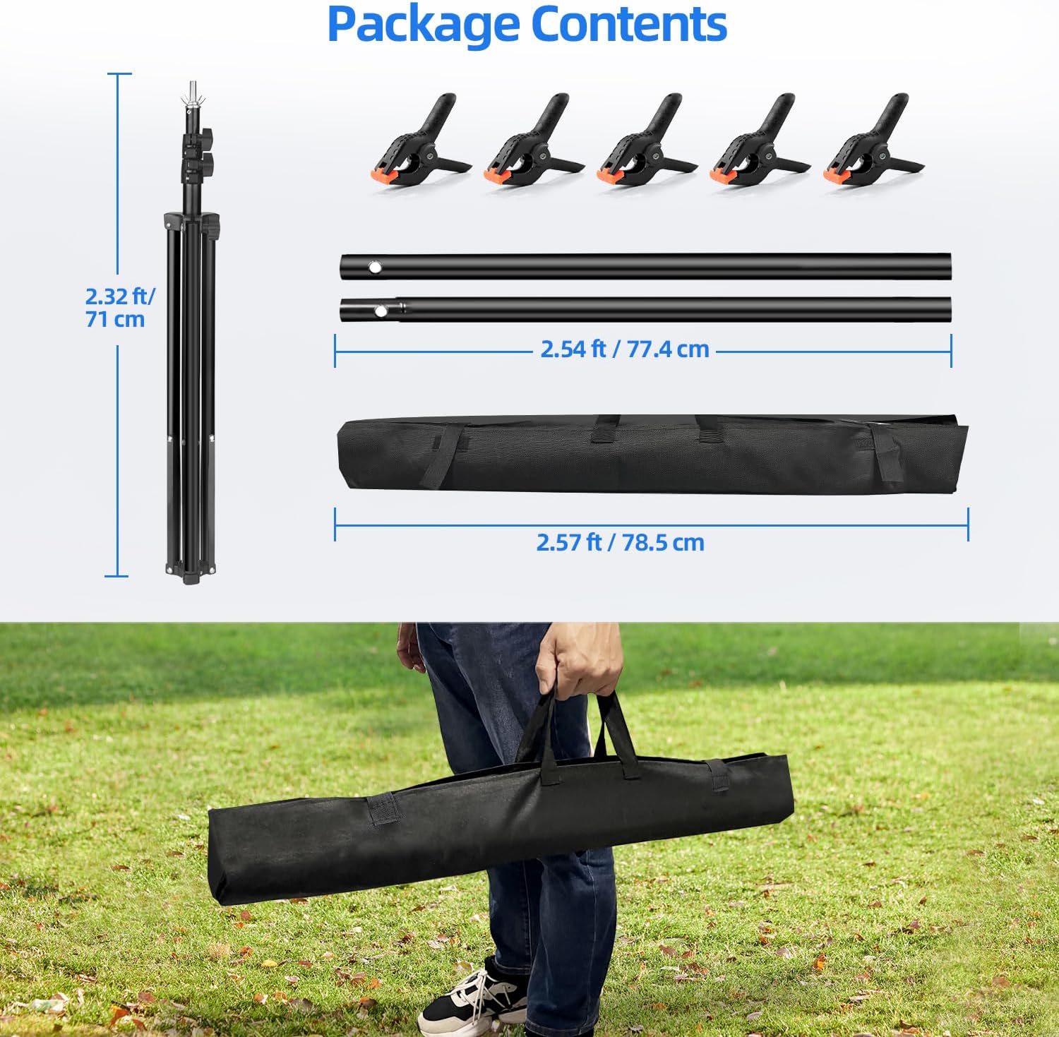 Hemmotop 7x5 ft T-Shape Photo Backdrop Stand