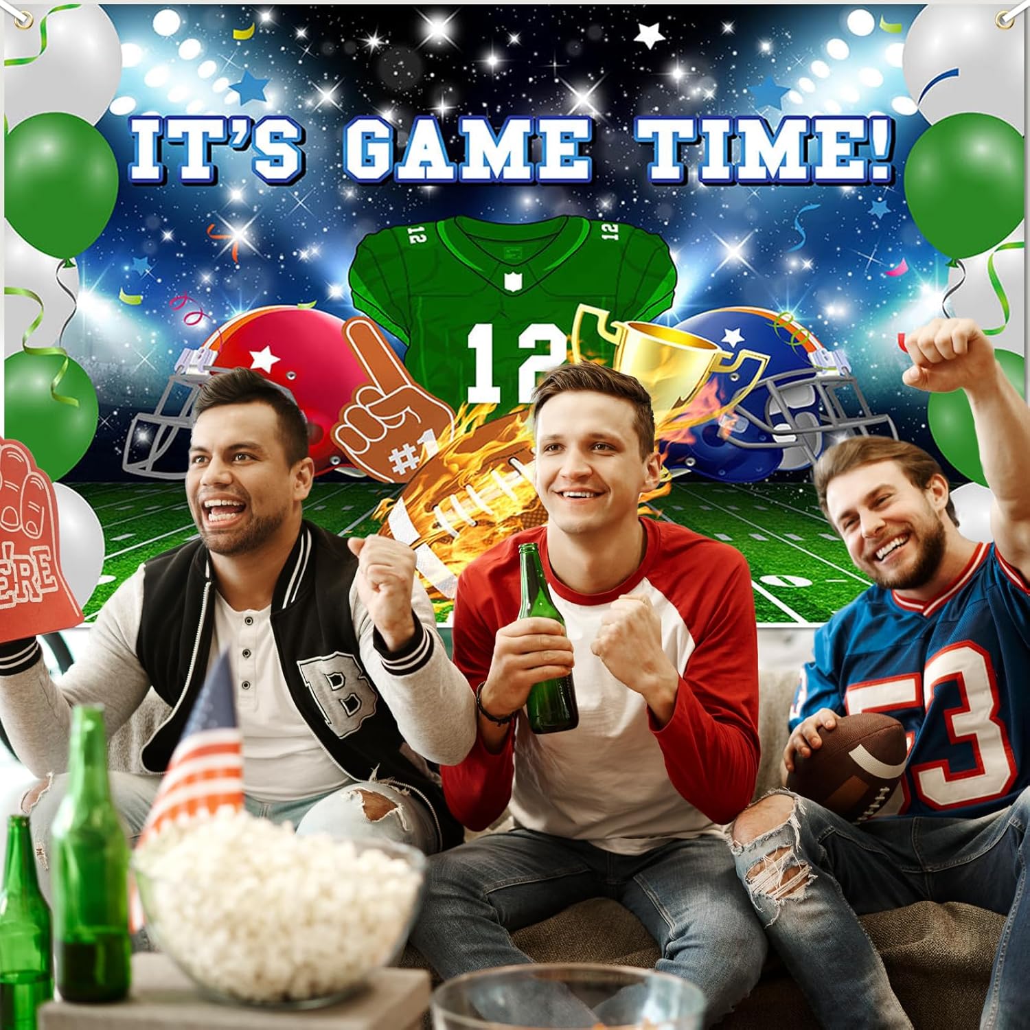 Avezano Football Party Decor Banner 708 x 433 Inch