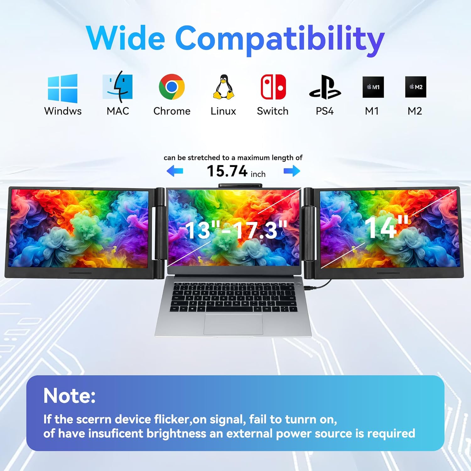 AEEZO 141 Inch Portable Monitor Laptop Screen Extender