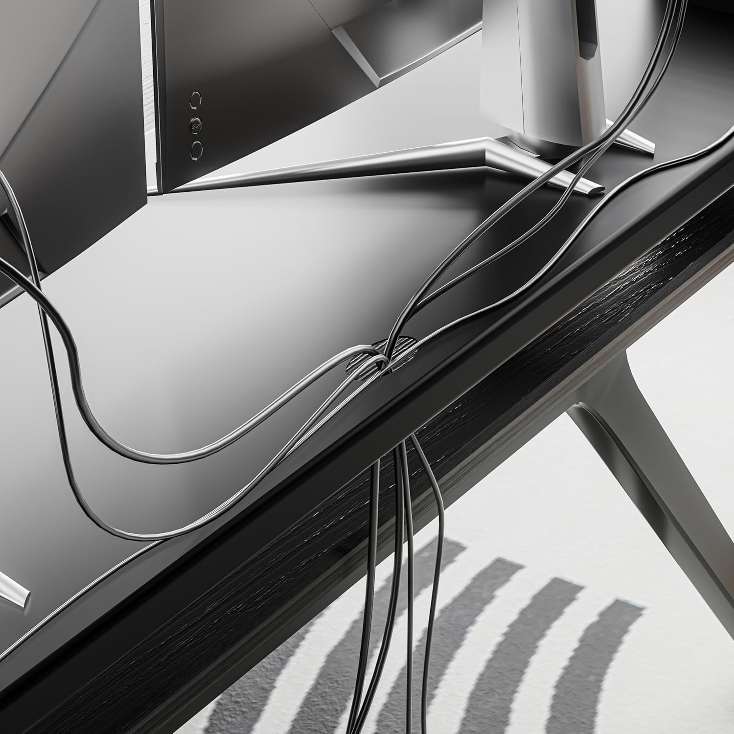 All-Metal Foldable Monitor Stand with Phone Holder