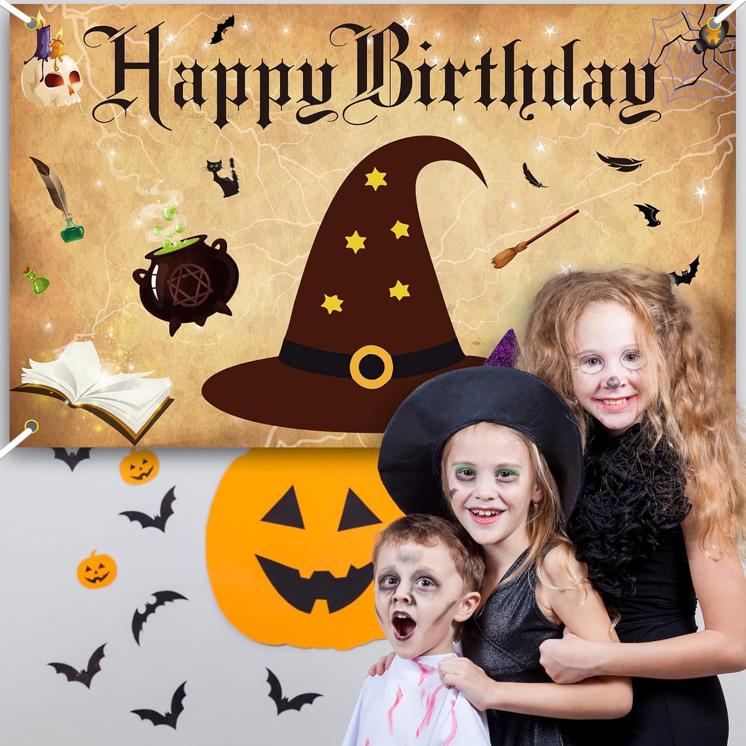 Wizard Birthday Backdrop Banners 6x36ft Party Decor Background