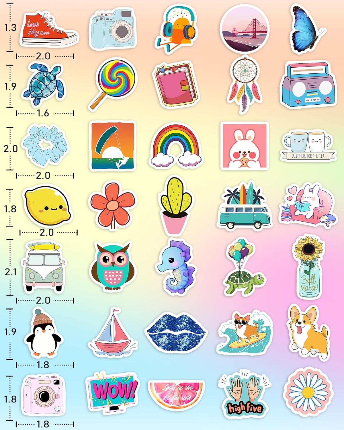 300 Pcs Cute Stickers for Kids and Teens
