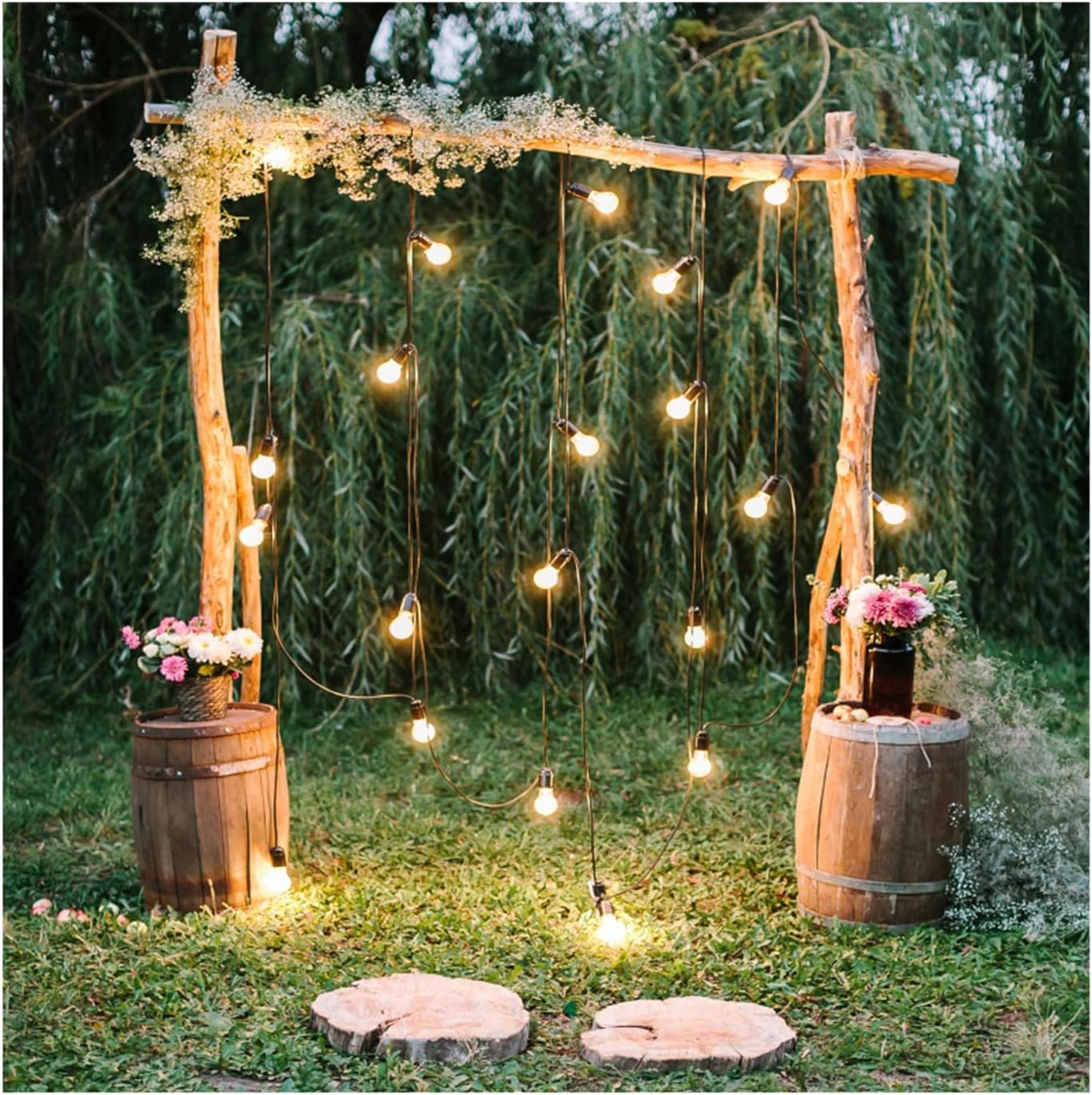 Baocicco 10x10ft Rustic Wedding Backdrop