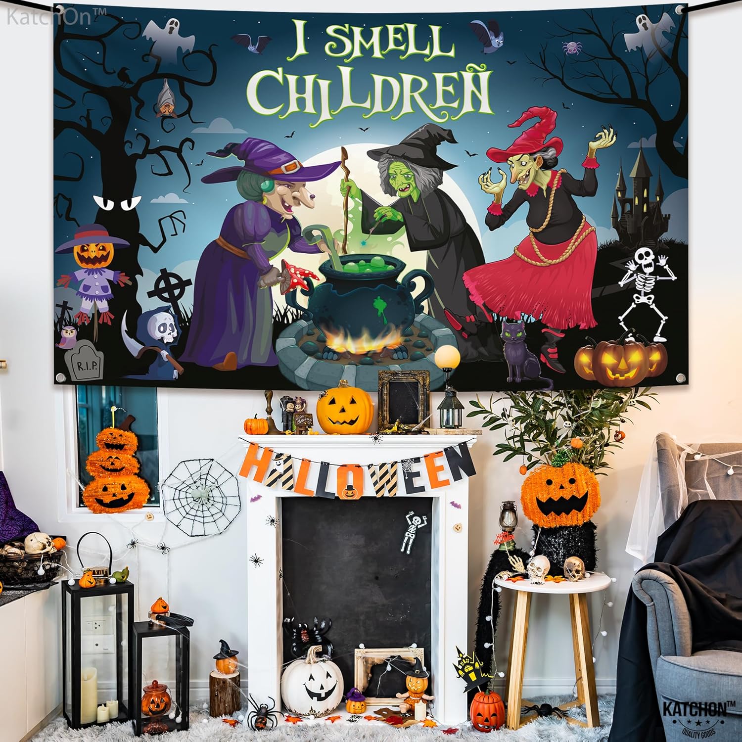 Spooky I Smell Children Halloween Banner - 72x44 Inch