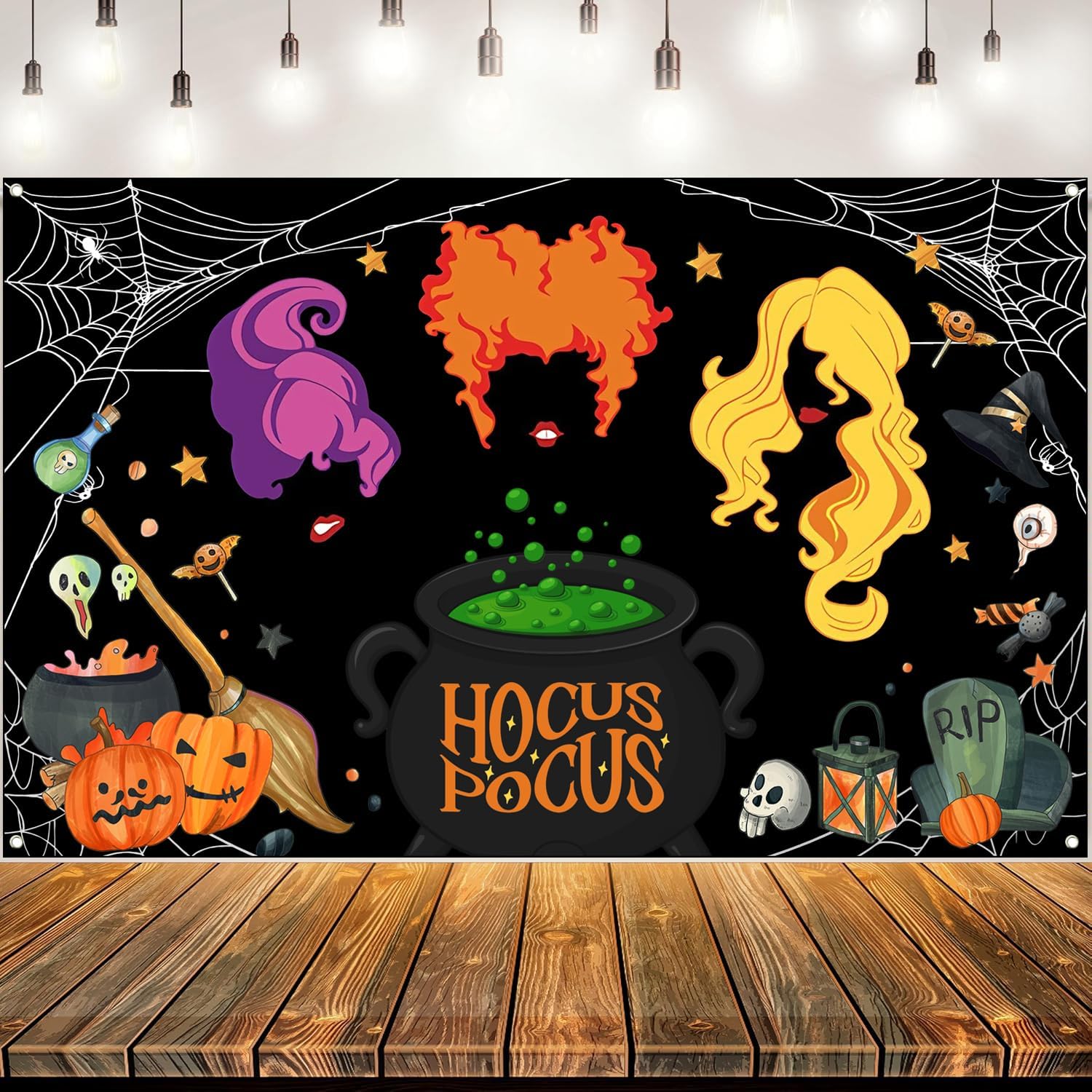 Hocus Pocus Halloween Backdrop Banner 44x72 Inches