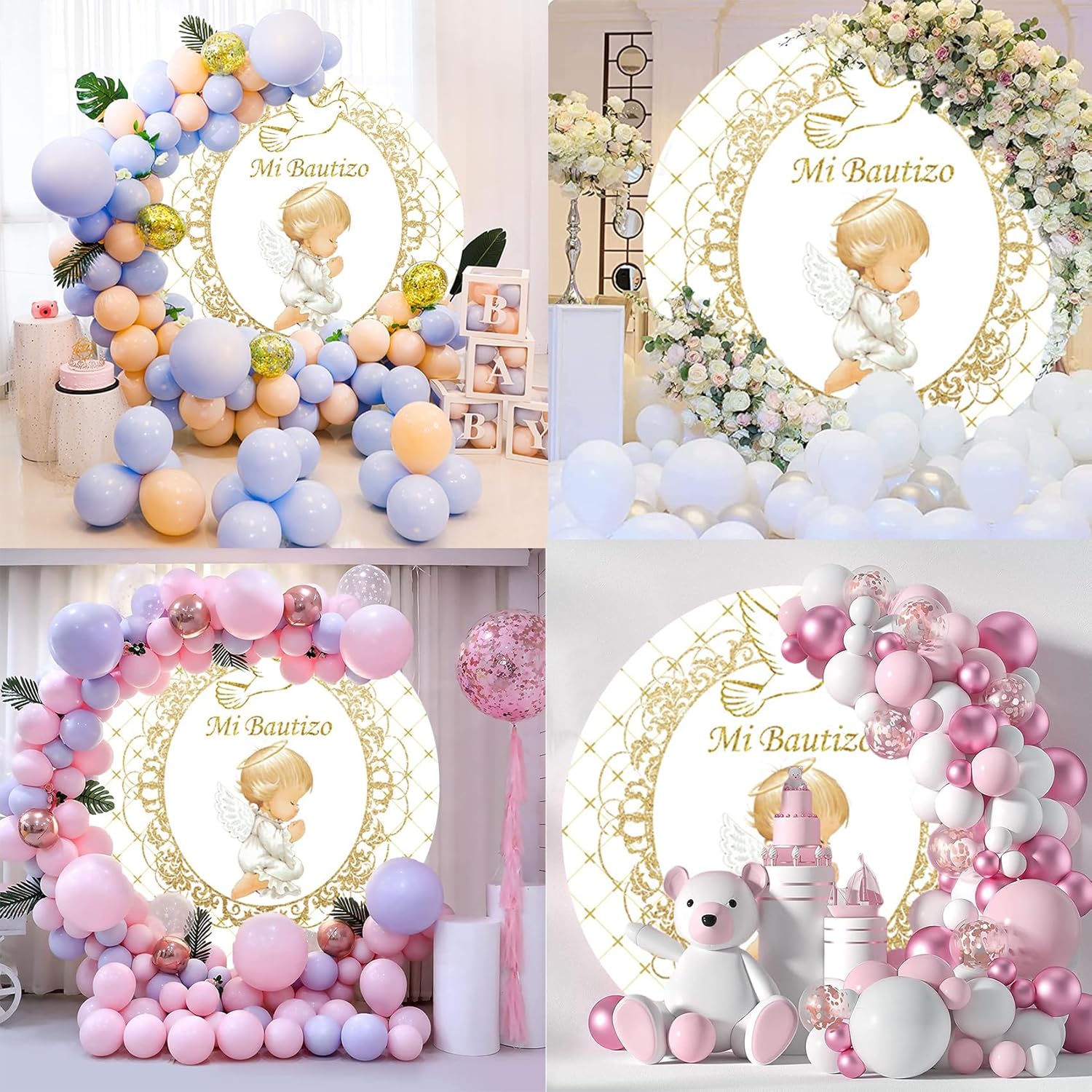 Leowefowa 72x72ft Round Photography Backdrop