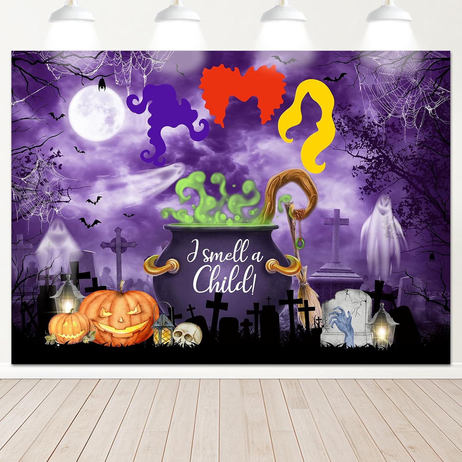 Mocsicka Halloween Baby Shower Backdrop 10x7ft
