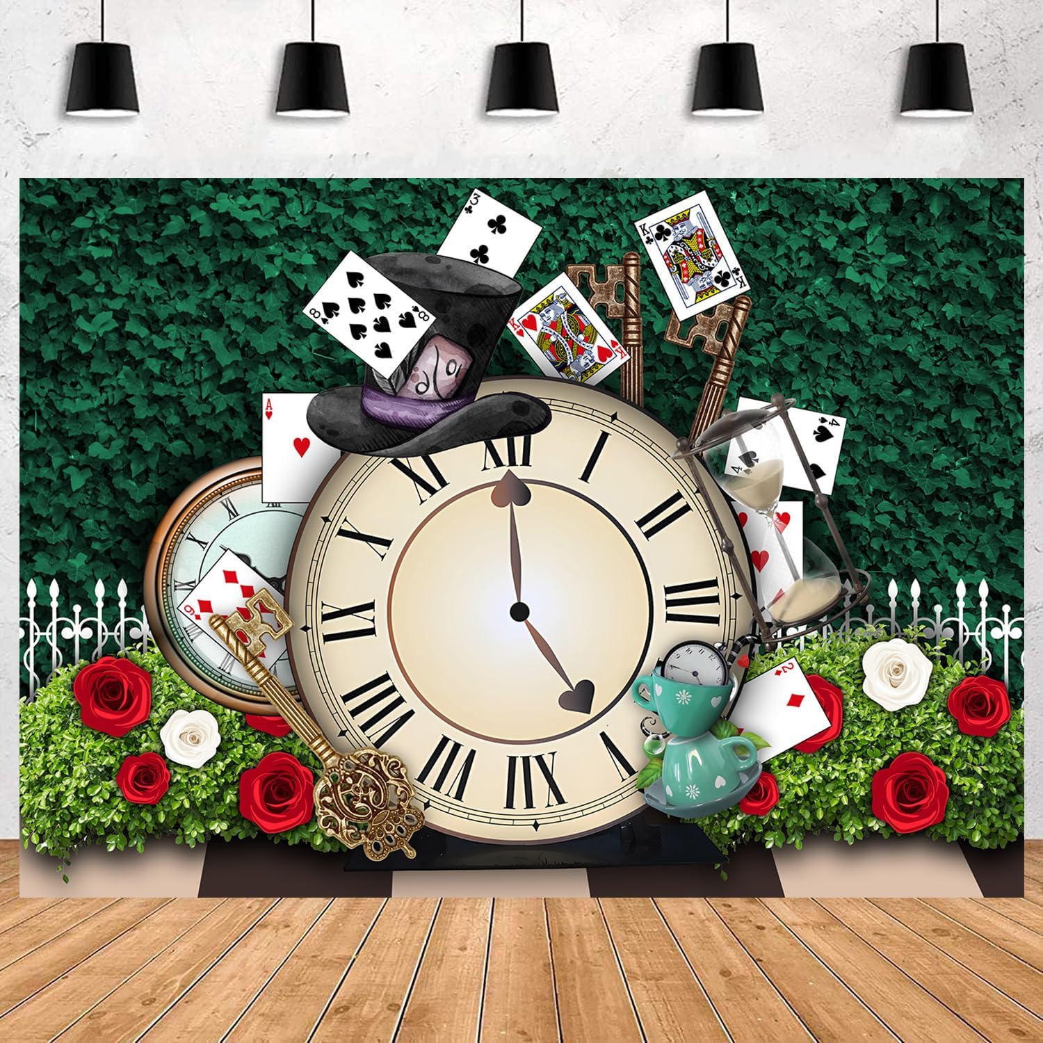 InMemory Green Wonderland Backdrop for Birthday Parties