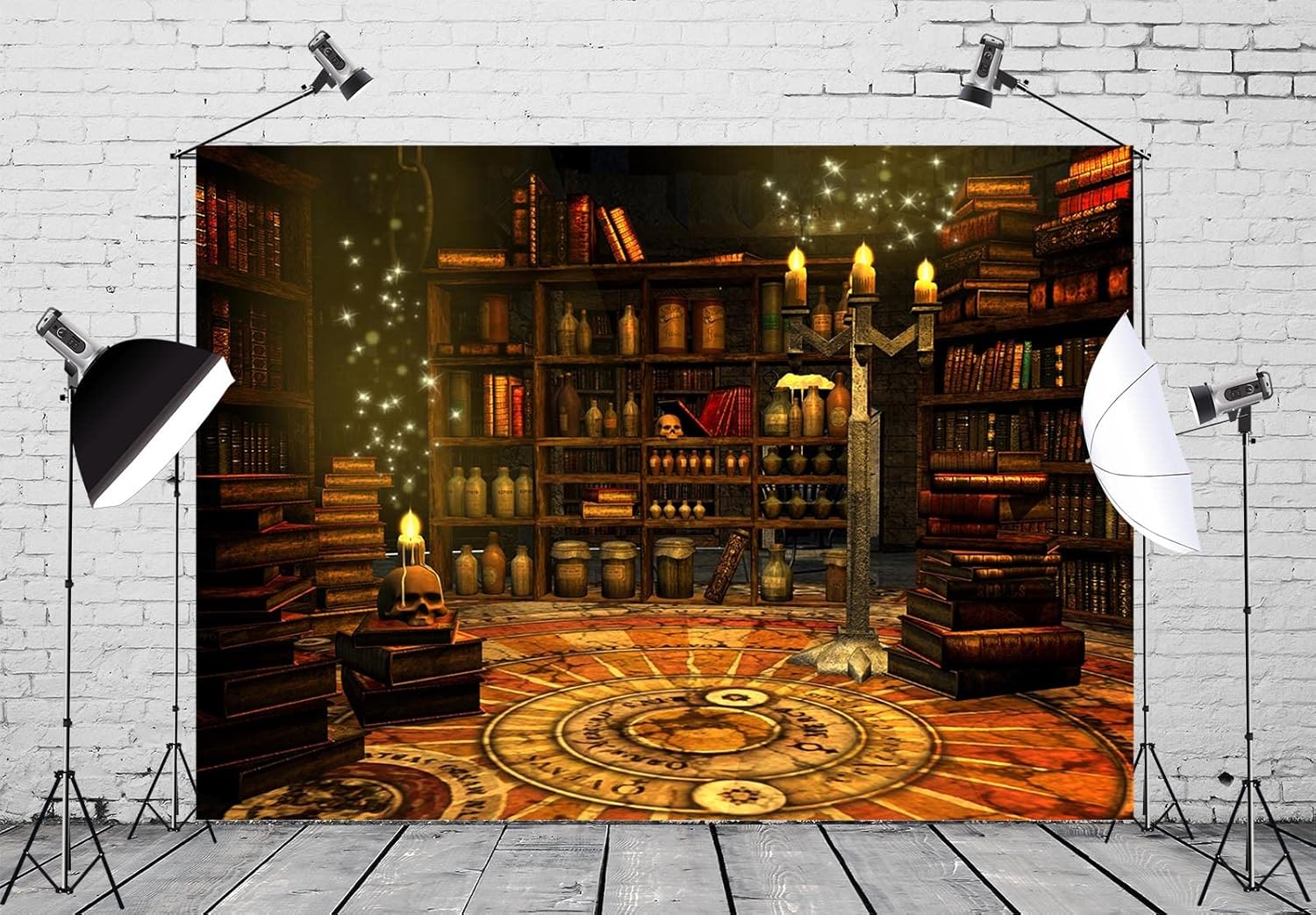 BELECO 7x5ft Magical Wizard Library Backdrop