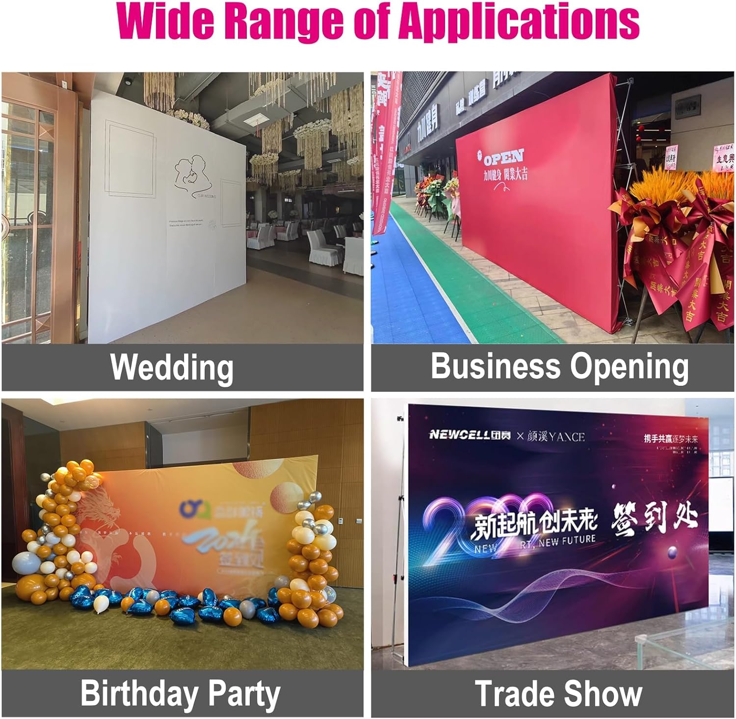 Portable Aluminum Booth Display Stand for Weddings and Events