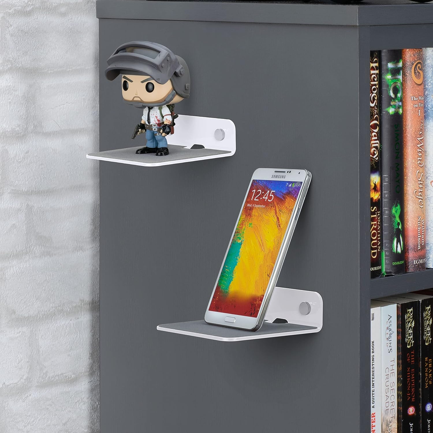 Brainwavz 2-Pack 4 Inch Floating Shelf Speaker Stand Holder