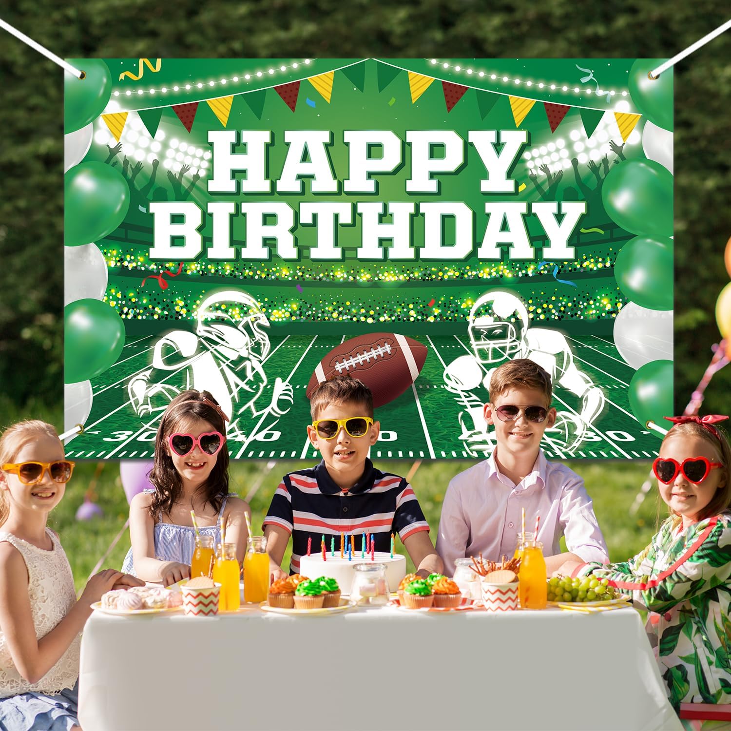 1 Pcs Football Backdrop for Parties and Photography