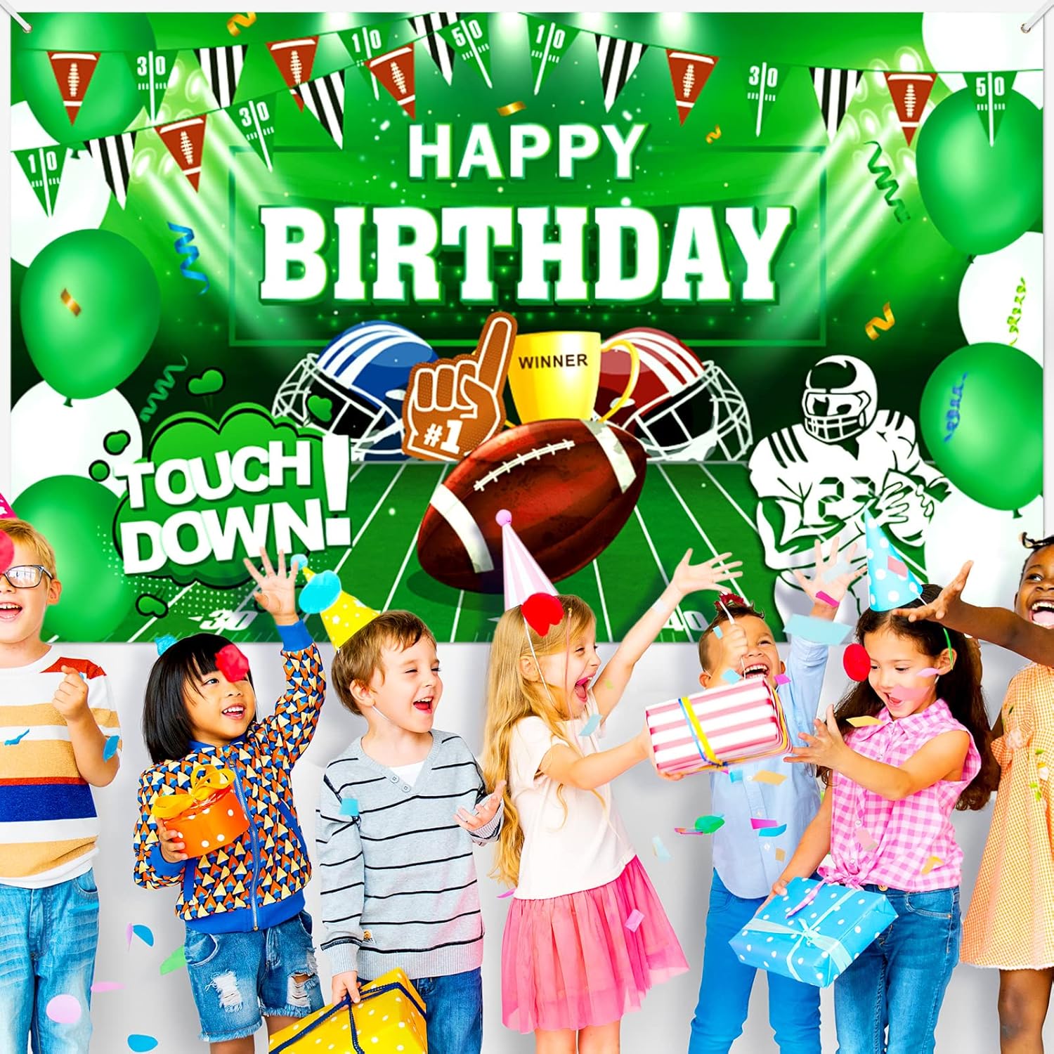 Football Birthday Party Background Decor Banner
