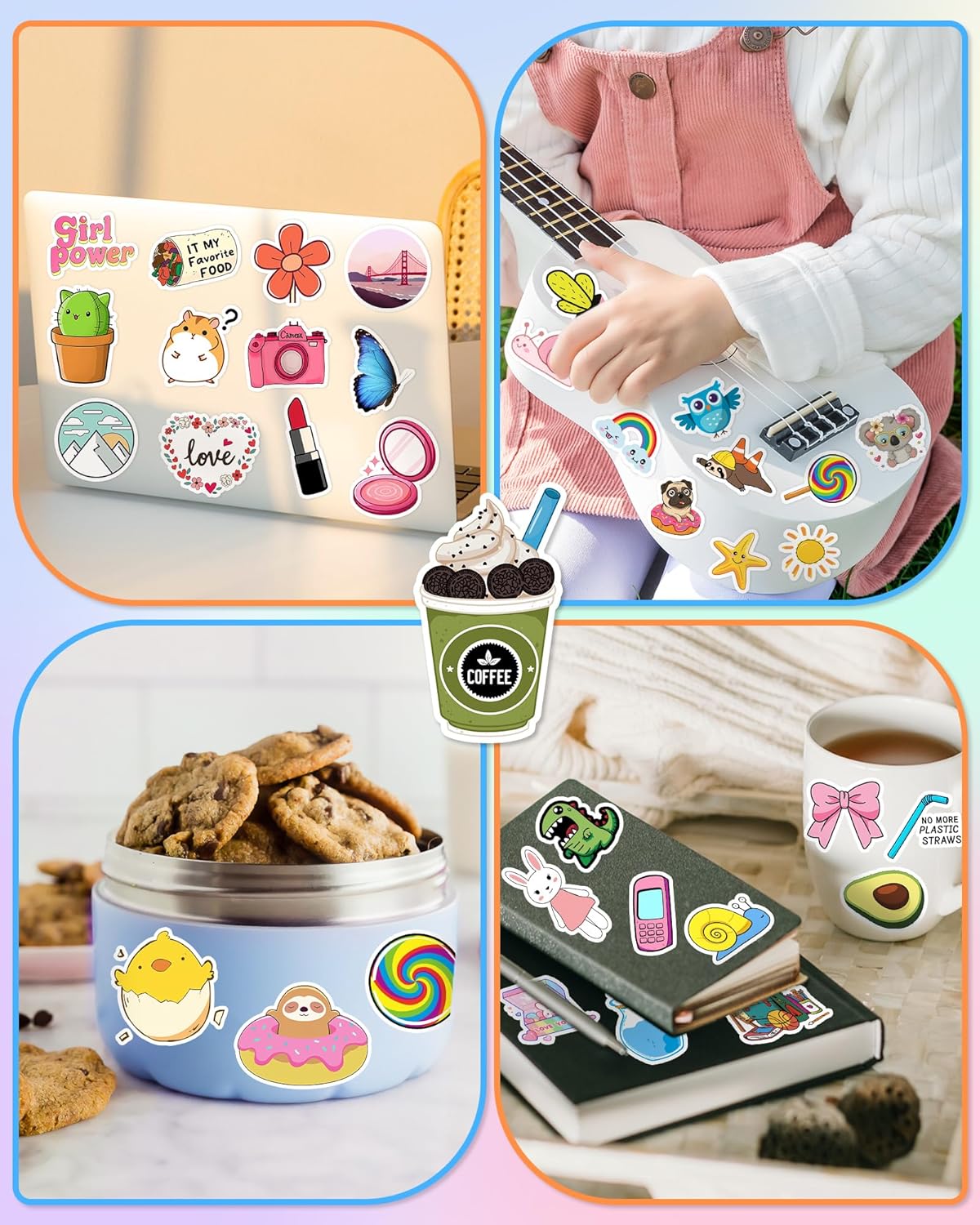 300 Pcs Cute Stickers for Kids and Teens