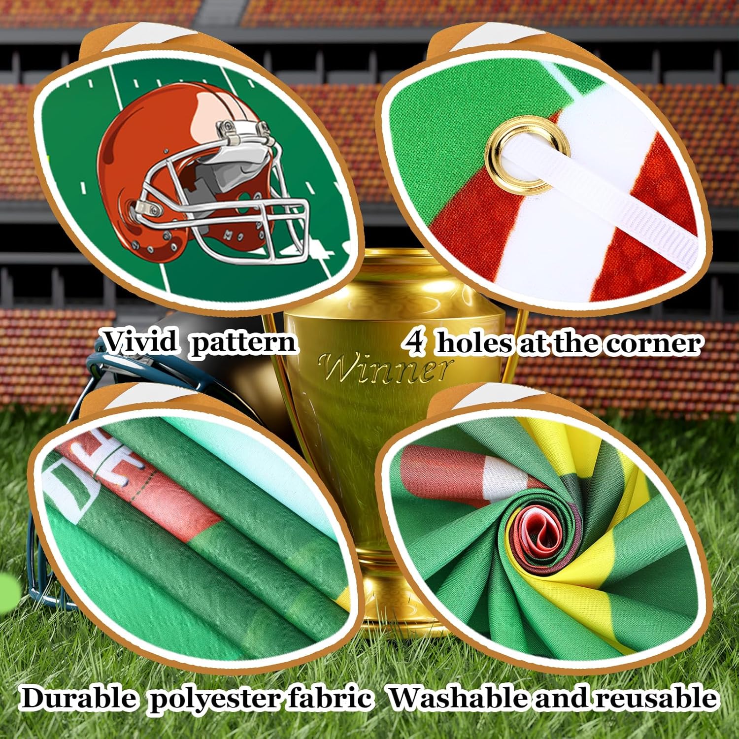 Football Birthday Party Decorations Backdrop Banner