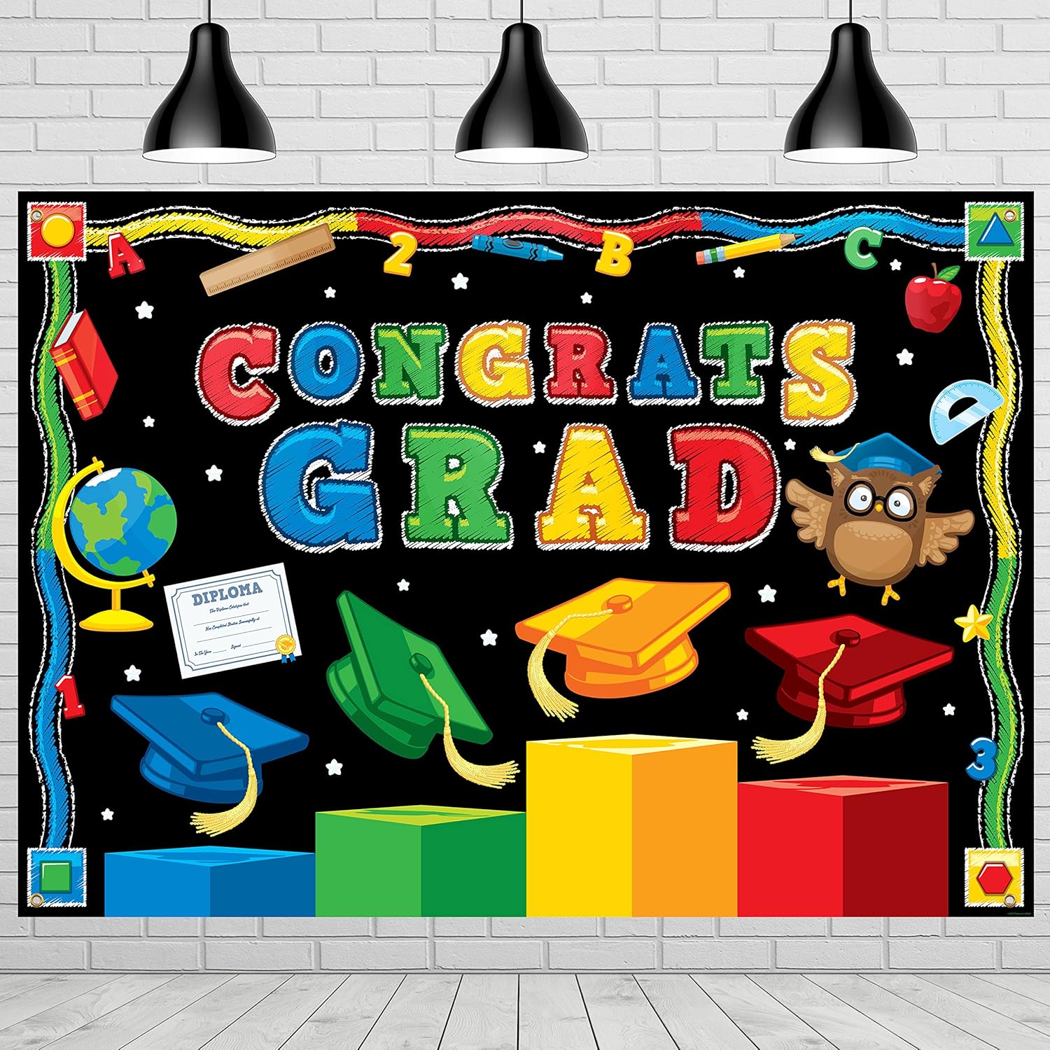 Treasures Gifted Graduation Backdrop - 425ft x 6ft Congrats Banner