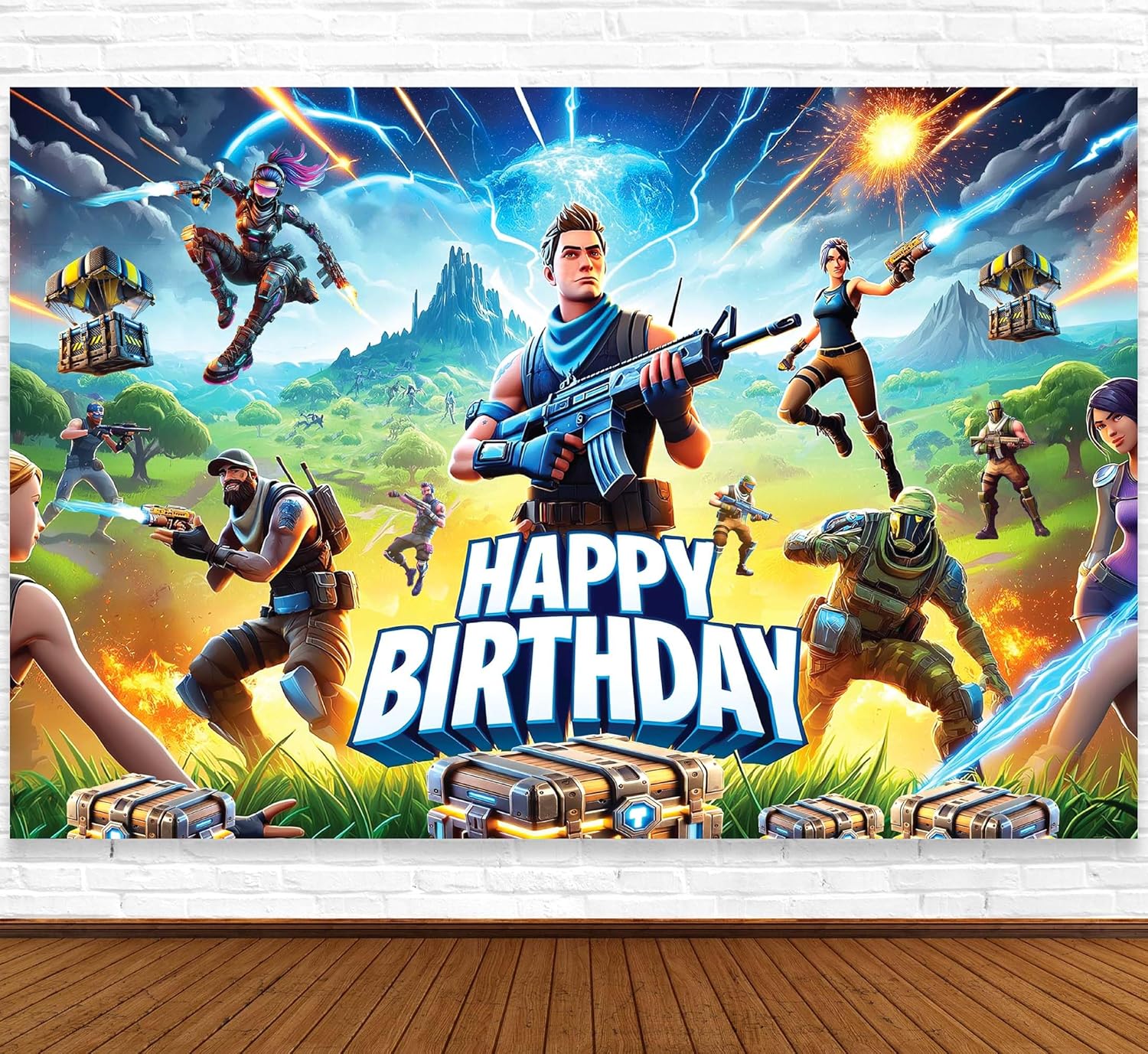 IndoTribe Gaming Birthday Backdrop 6x4ft Decorations