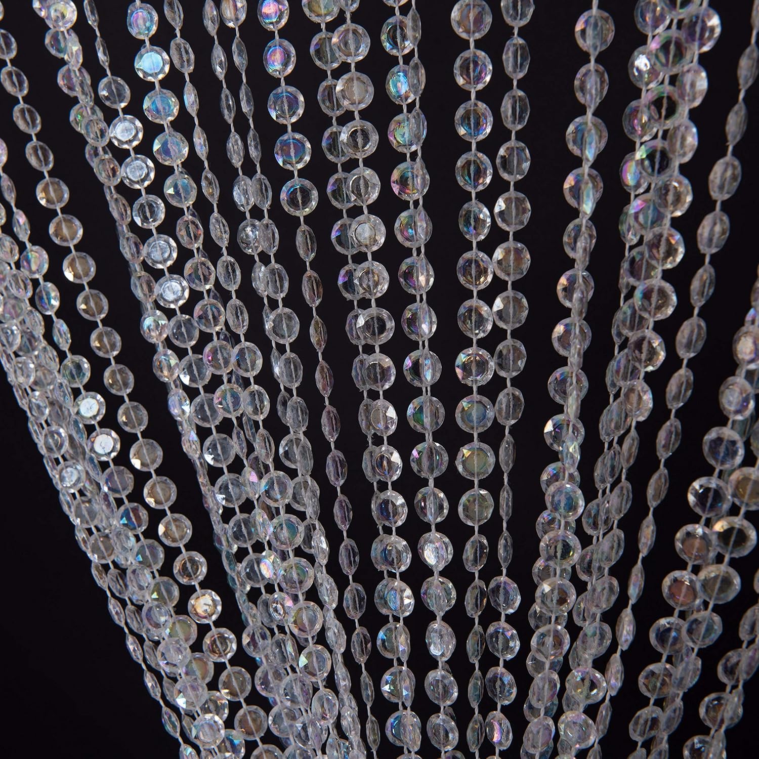 FlavorThings Iridescent Crystal Beaded Curtain 3ft x 6ft