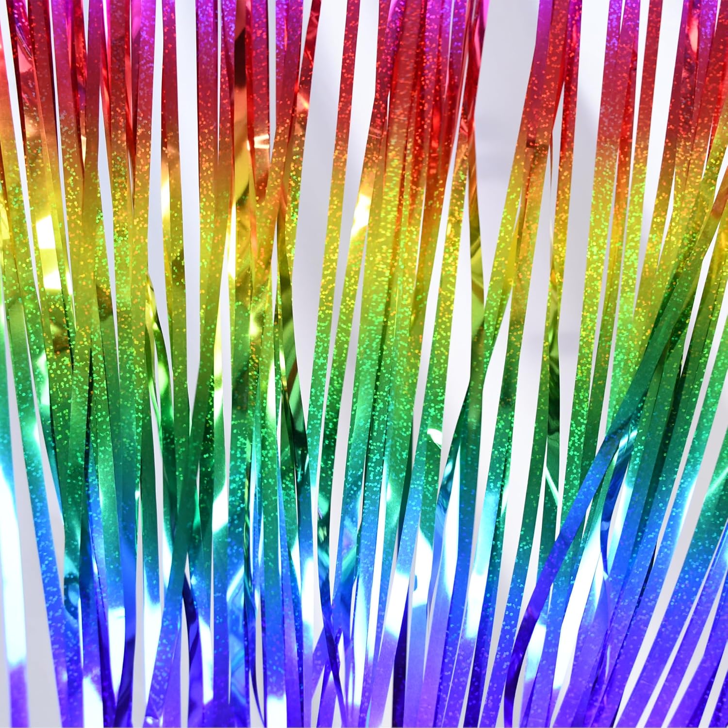 BRAVESHINE Fringe Backdrop Tinsel Foil Curtains - 2 Pack