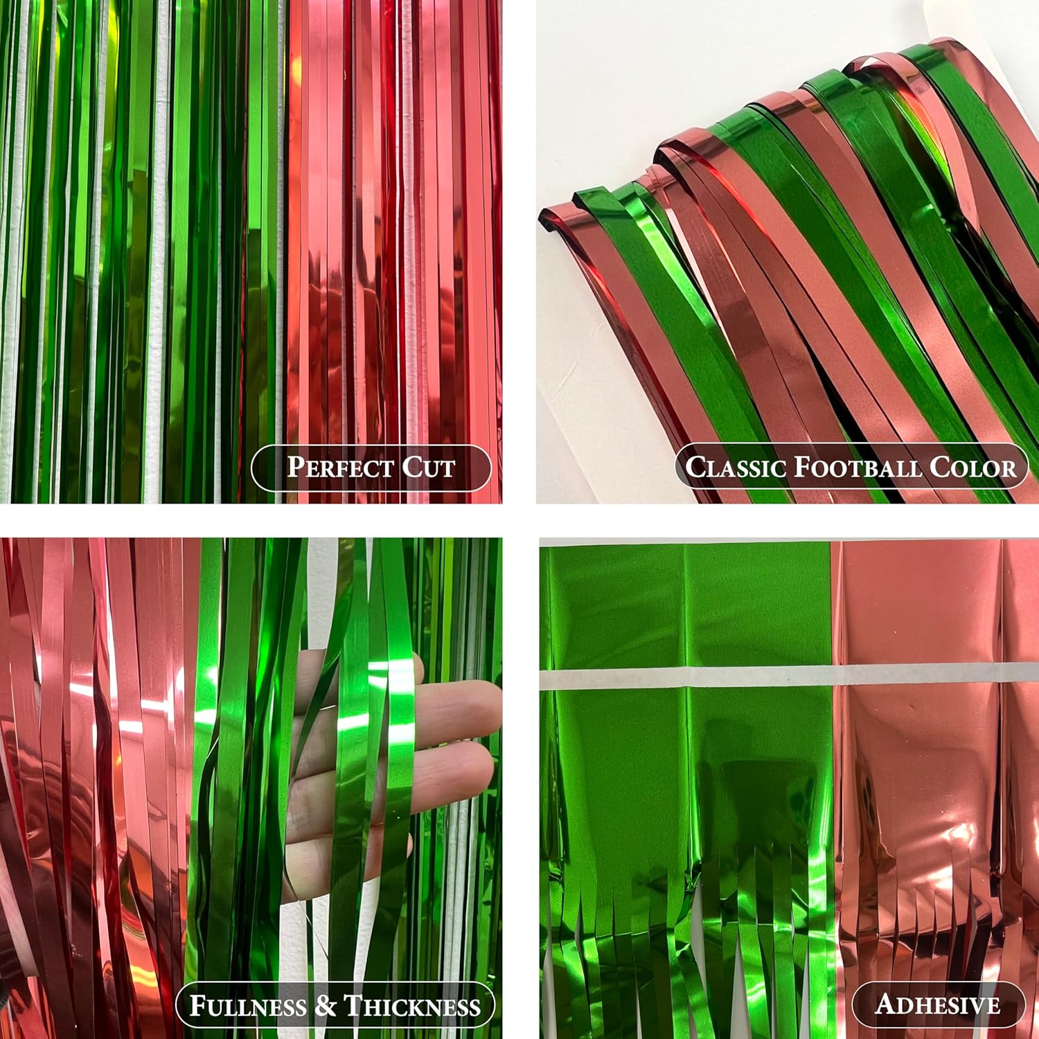 GiftExpress 3 Pk Football Fringe Curtain Decor