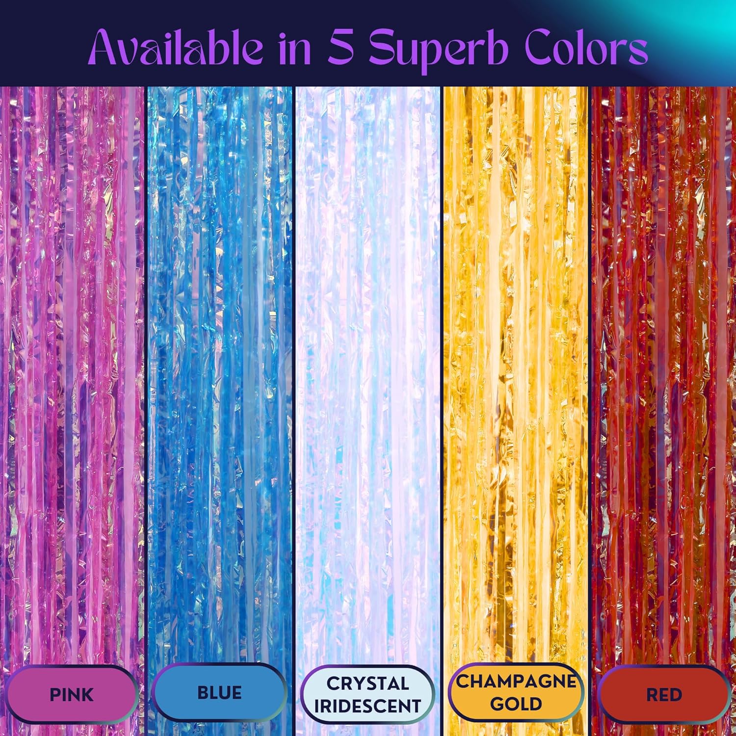 33 X 8 Ft Foil Fringe Backdrop for Parties
